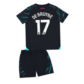 Manchester City Kevin De Bruyne #17 kläder Barn 2023-24 Tredje Tröja Kortärmad (+ korta byxor)